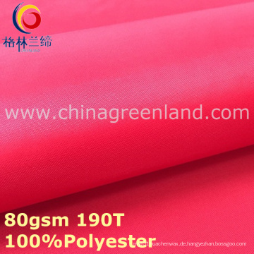 Plain Dyeing Pongee Polyester Taft Stoff für Textilfutter (GLLML298)